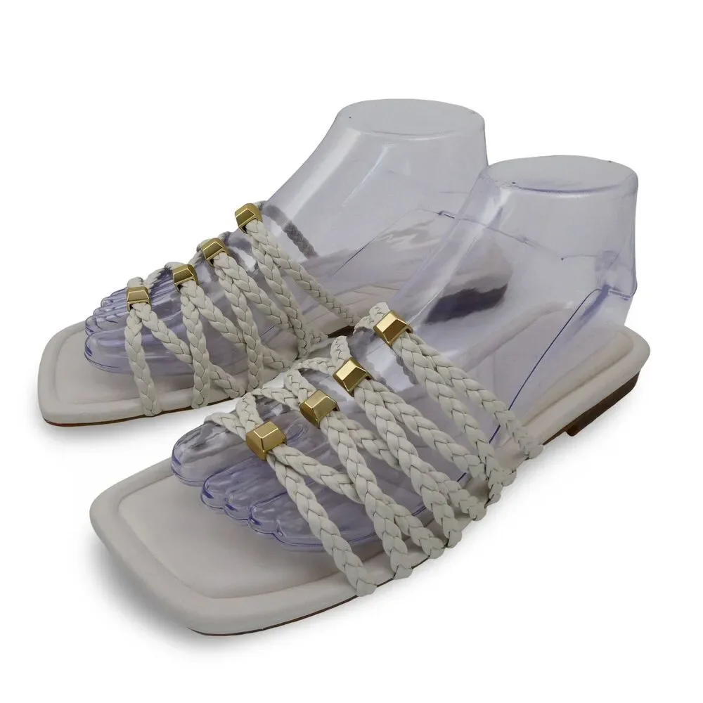 Marc Fisher Lelina Women's US 8 Elegant Cream Strappy Casual Slide